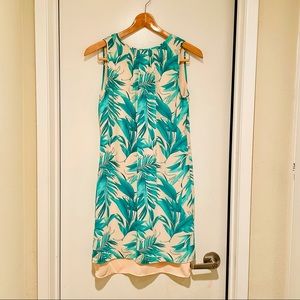 Emerald GreenｘOrange Back V-cut Dress♡